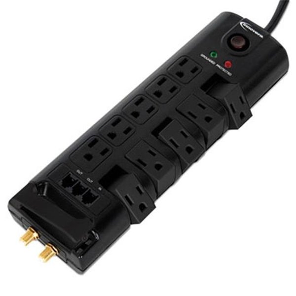Innovera Innovera 71657 Surge Protector; 10 Outlets; 6ft Cord; Tel-DSL-Coax; 2880 Joules 71657